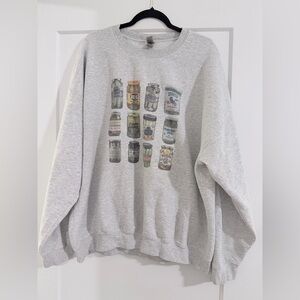 Oversized Gray Crewneck Pickle Sweater